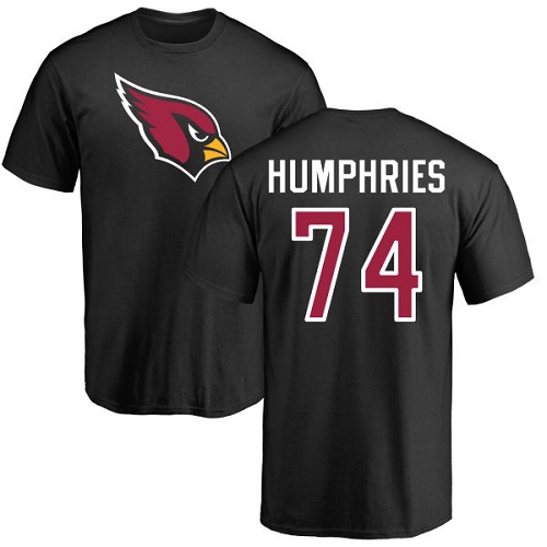 Arizona Cardinals Men Black D.J. Humphries Name And Number Logo NFL Football #74 T Shirt->arizona cardinals->NFL Jersey